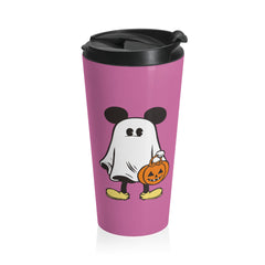 Mickey Ghost Halloween Retro Mickey Spooky Season Halloween Stainless Steel Travel Mug