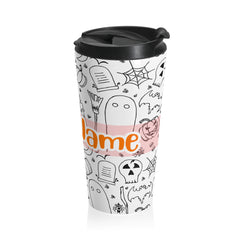 Personalized Name with Halloween Stainless Steel Travel Mug (Ver.1)