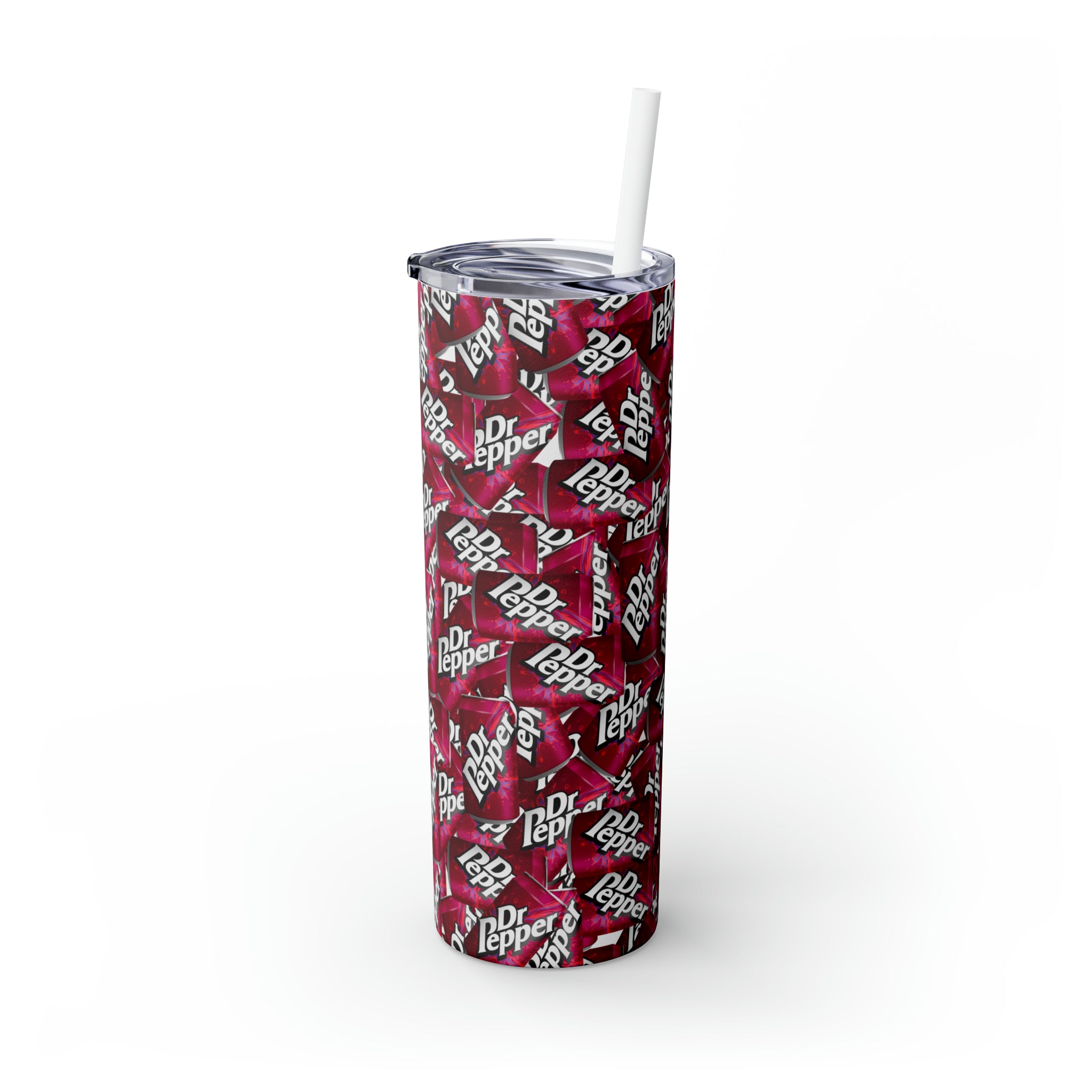 Dr Pepper canned Pattern Tumbler with Straw