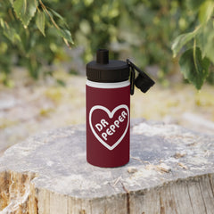 Dr Pepper Lovers Stainless Steel Water Bottle, Sports Lid