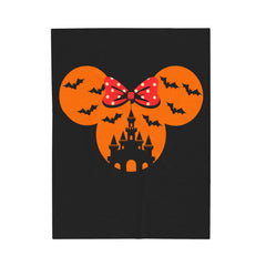 Minie Mouse Halloween Castle Blanket, Funny Disney Blanket, Boys Halloween Blanket, Disney Minie Blanket, Minie Mouse Halloween Blanket