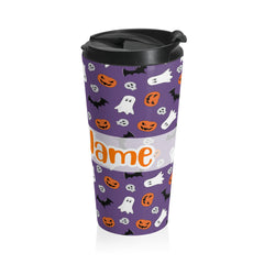 Personalized Name with Halloween Stainless Steel Travel Mug (Ver.5)