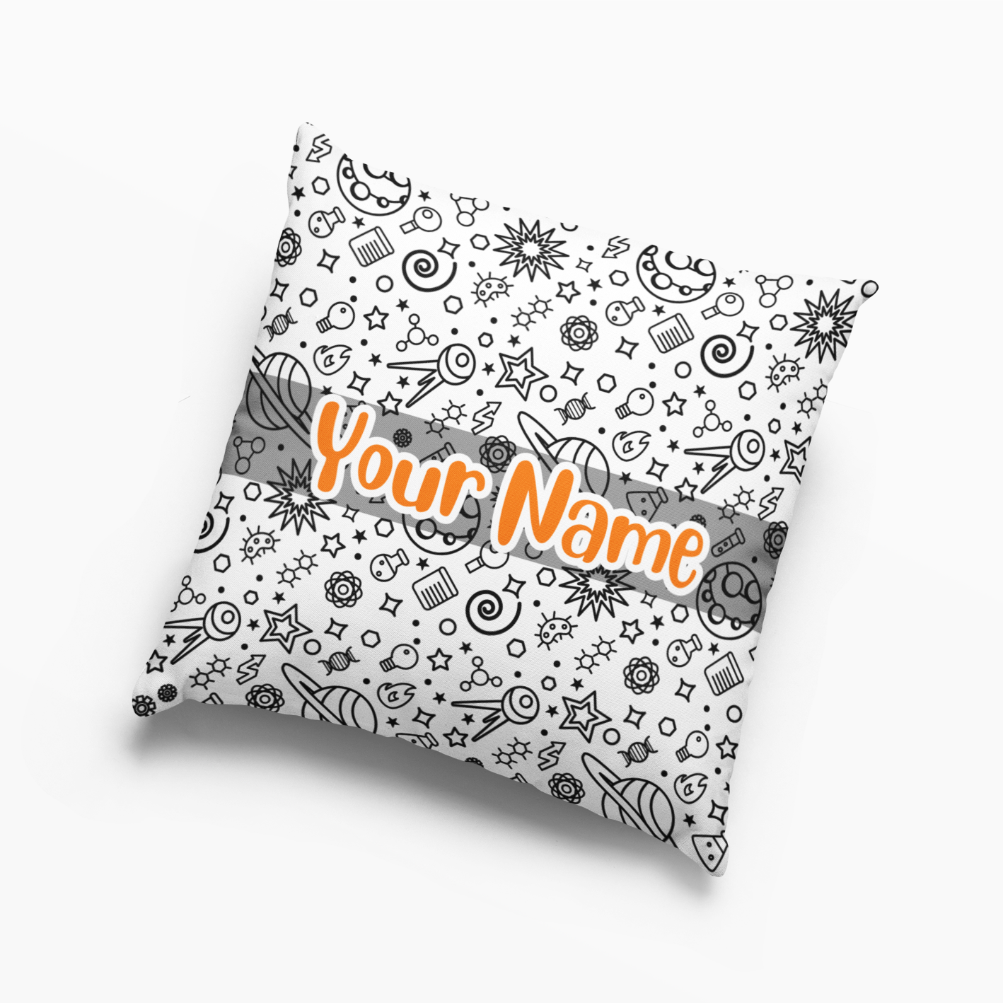 Funny Space Pillow personalized Pillow with Your name #5 Pillow Case