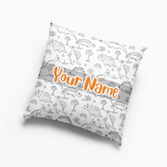 Cute Dinosaur personalized Pillow with Your name #2 Pillow Case