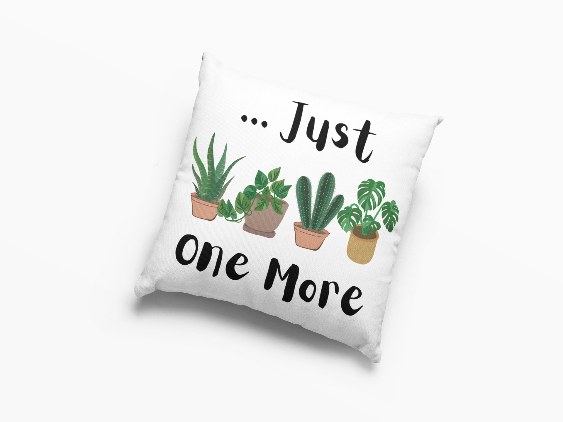 Just one more plant Pillow, Gardening Pillow, Plants lovers Ceramic Pillow, Funny House Plant Pillow, Plant Botanical Pillow, Funny Plant Pillow, Plant Lover Pillow, Plant Lover Gift, Botanical Lover Gift
