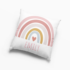 Boho Rainbow Personalized Pillow with Your name #4 Custom Name Rainbow Pillow Case
