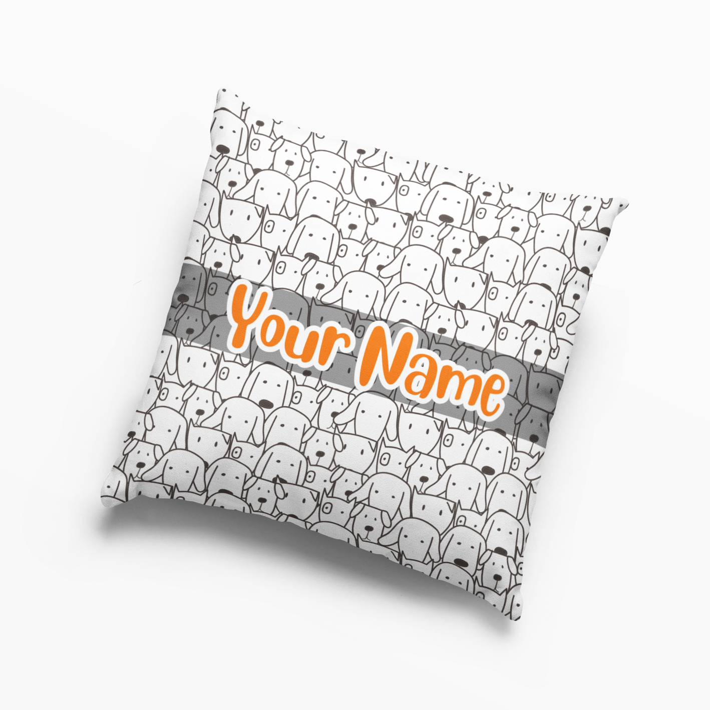 Cute Dog Pillow personalized Pillow with Your name #1 Pillow Case
