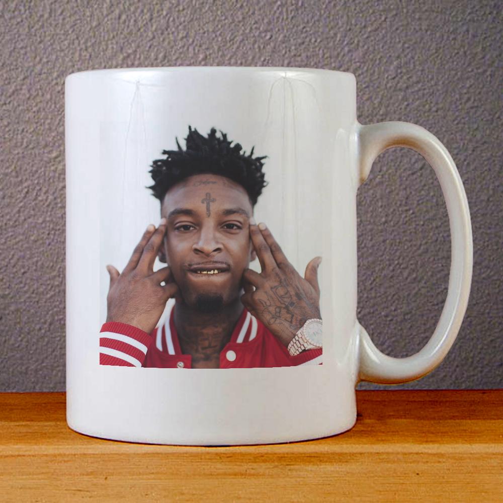 21 Savage Face Ceramic Coffee Mugs