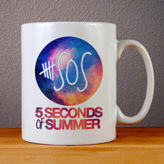 5 Seconds of Summer Logo on Galaxy Ceramic Coffee Mugs