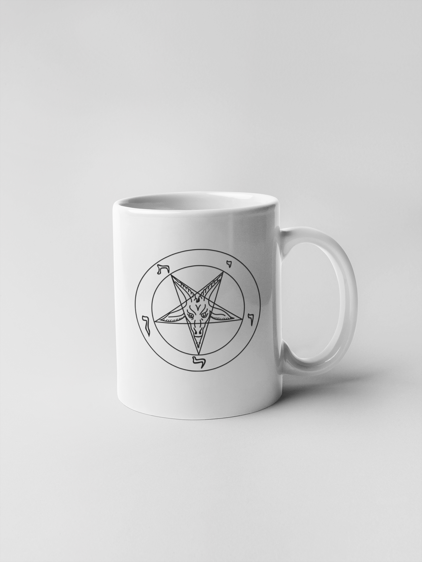 Baphomet Pentagram Logo Ceramic Coffee Mugs