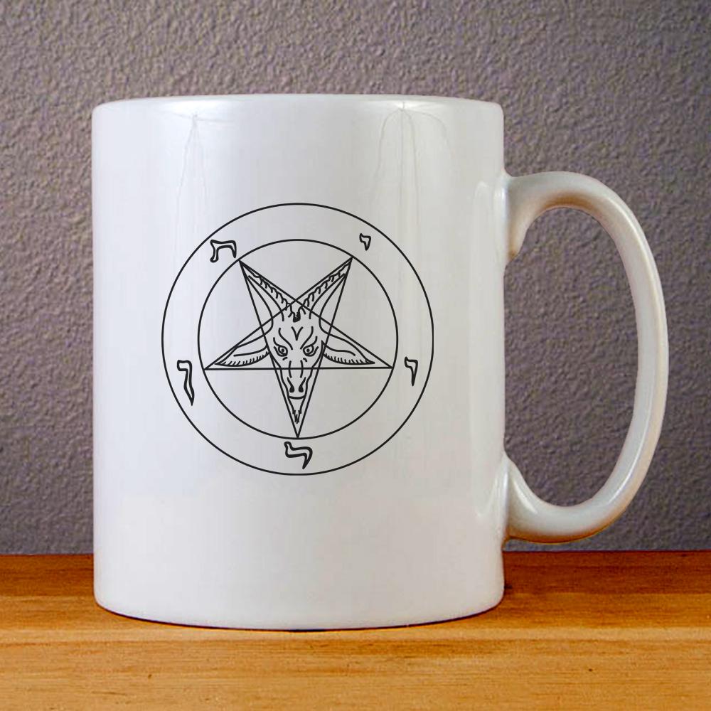 Baphomet Pentagram Logo Ceramic Coffee Mugs