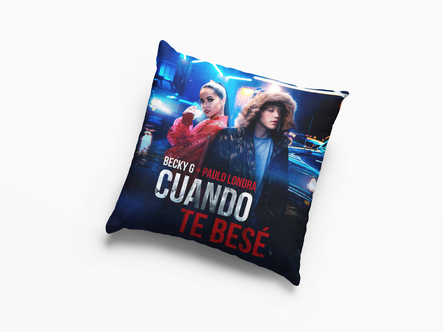 Becky G ft Paulo Londra Cuando Te Bese Cushion Case / Pillow Case