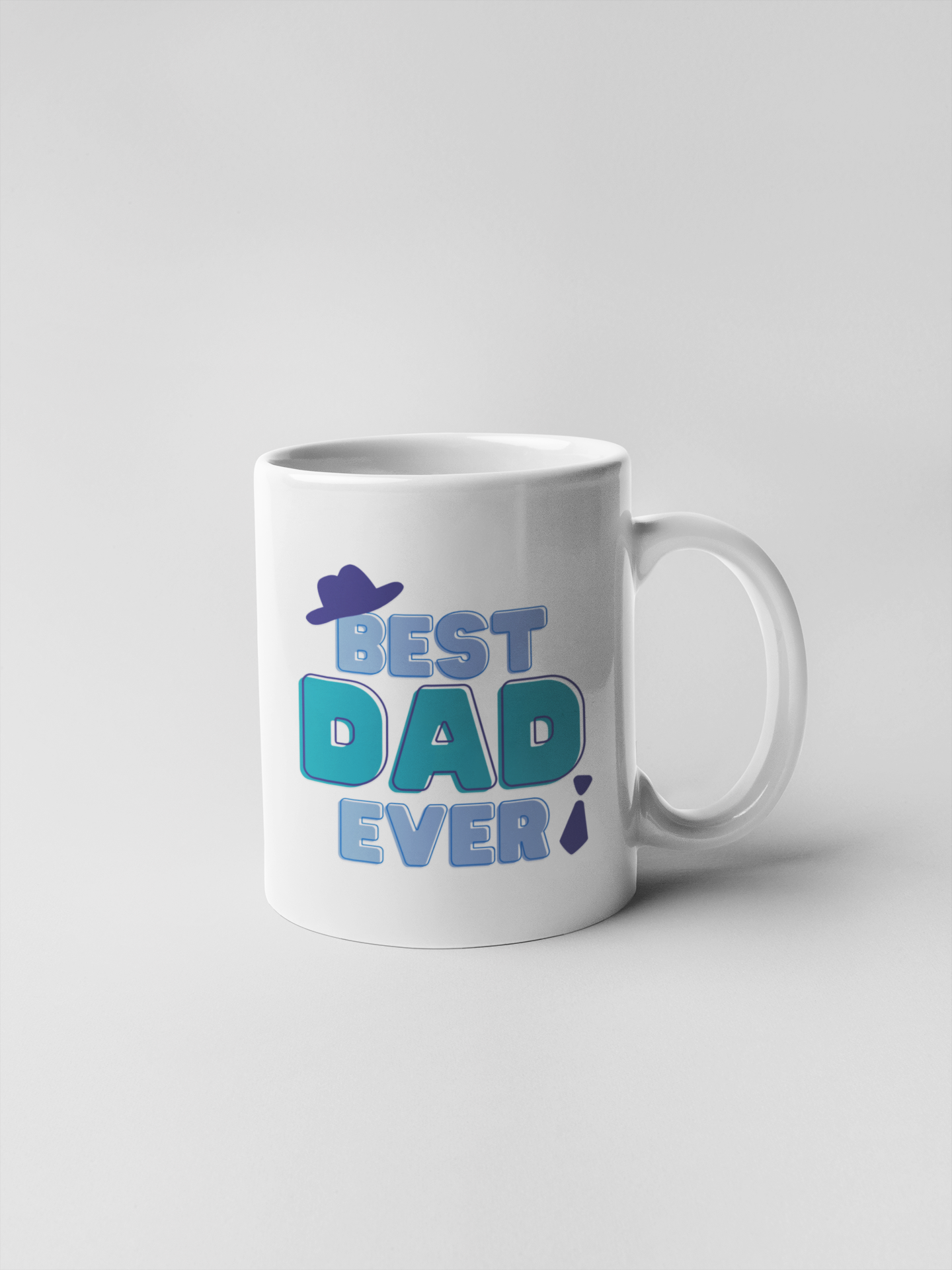 Blue Minimalist Shades Of Best Dad Ever Father