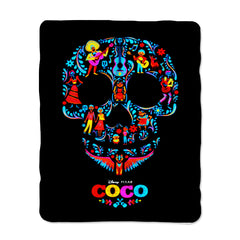 Disney Pixar Coco Family Tree Skull Blanket