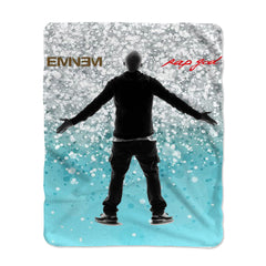 Eminem Album Cover on Mint Glitter Blanket