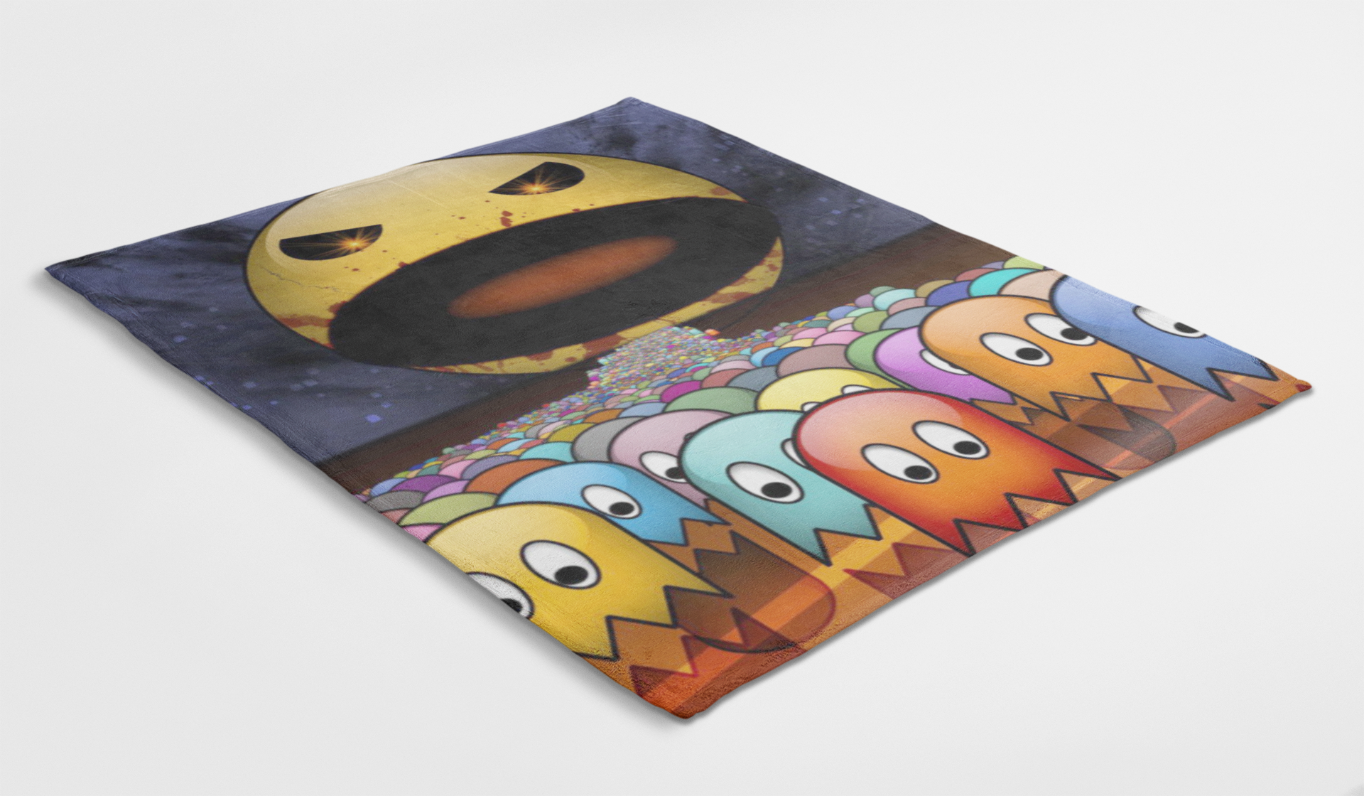 Evil Pac Man Game Classic Blanket