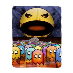 Evil Pac Man Game Classic Blanket