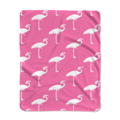 Flamingo Pink Pattern Blanket