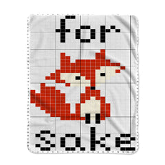 Fox For Sake Pattern Blanket