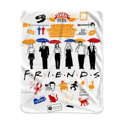 Friends Funny Collage Tv Show Blanket