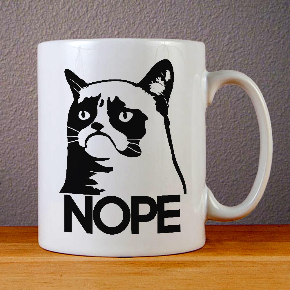 Grumpy Cat Nope Ceramic Coffee Mugs
