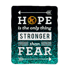 Hunger Games Glitter Quotes Blanket