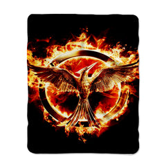 Hunger Games Mockingjay Logo Blanket