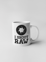 I Shoot Raw Ceramic Coffee Mugs