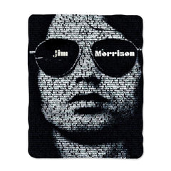 Jim Morrison The Doors Glasses Typo Blanket
