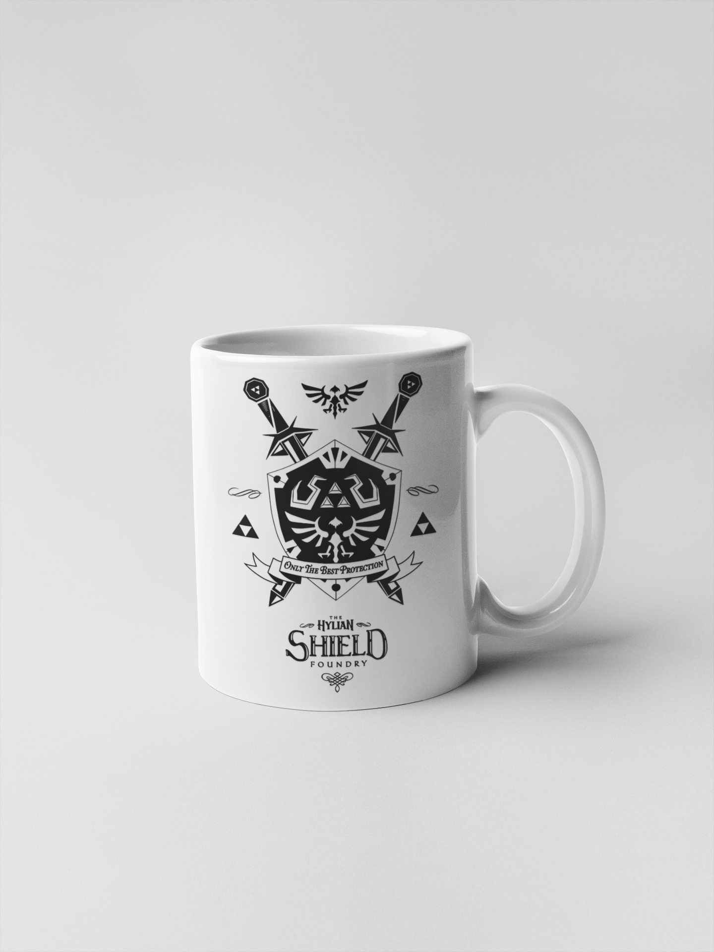 Legend of Zelda Letterpressed Hylian Shield Ceramic Coffee Mugs