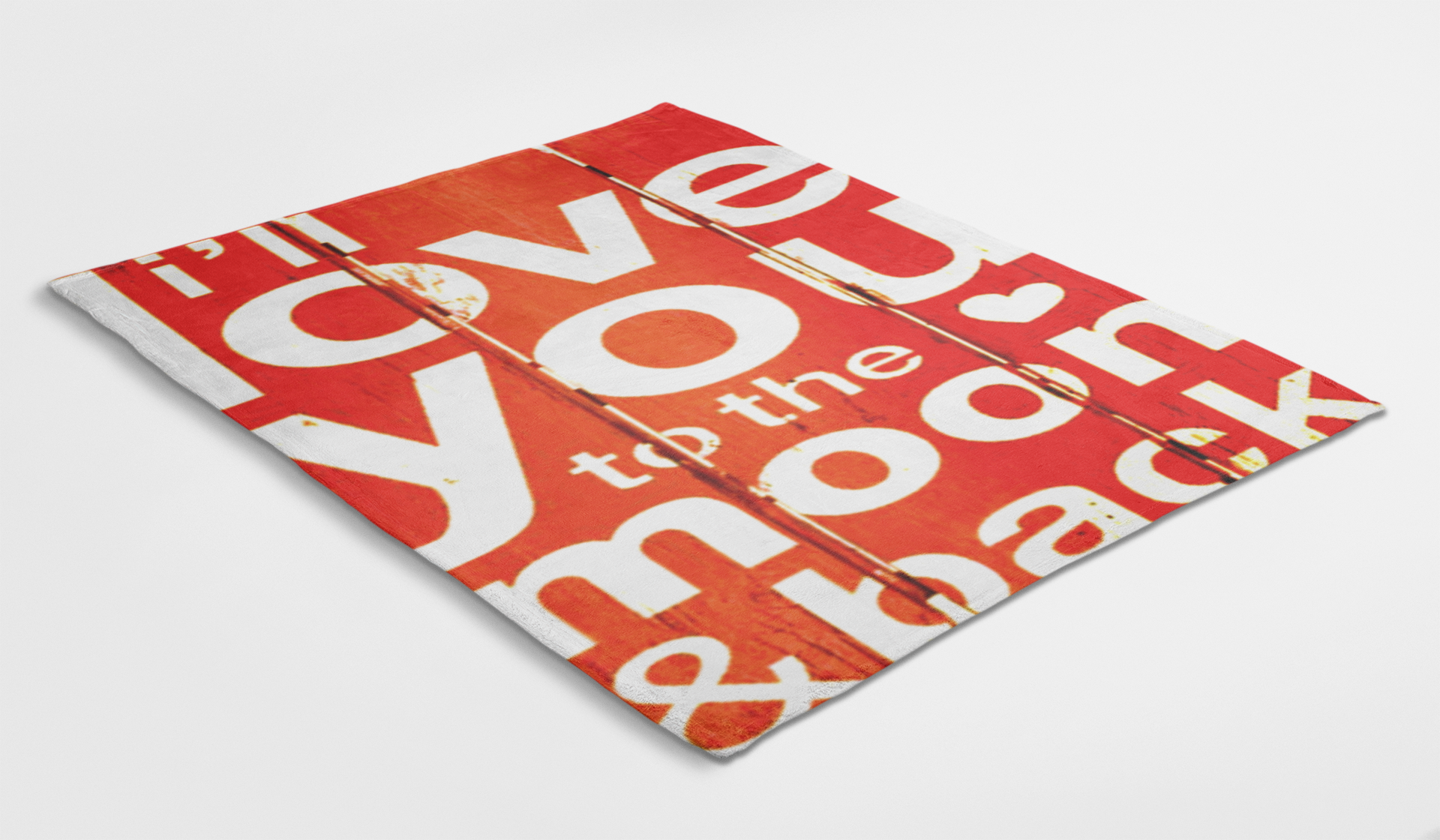 Love You Quotes on Wood Blanket