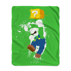 Luigi Paint Splatter Blanket