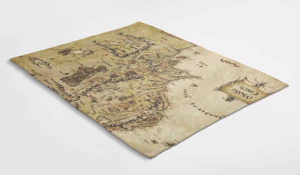 Map Middle Earth The Hobbit Blanket
