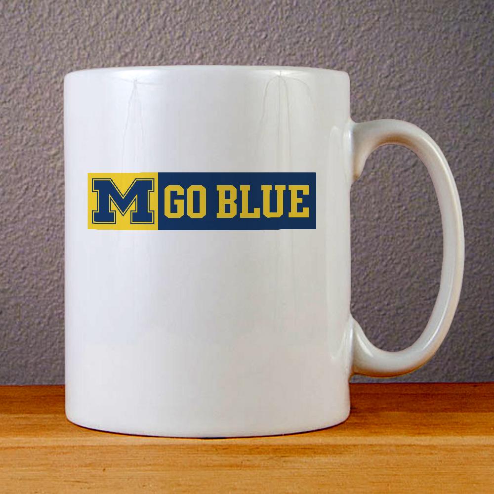 Michigan Go Blue Ceramic Coffee Mugs