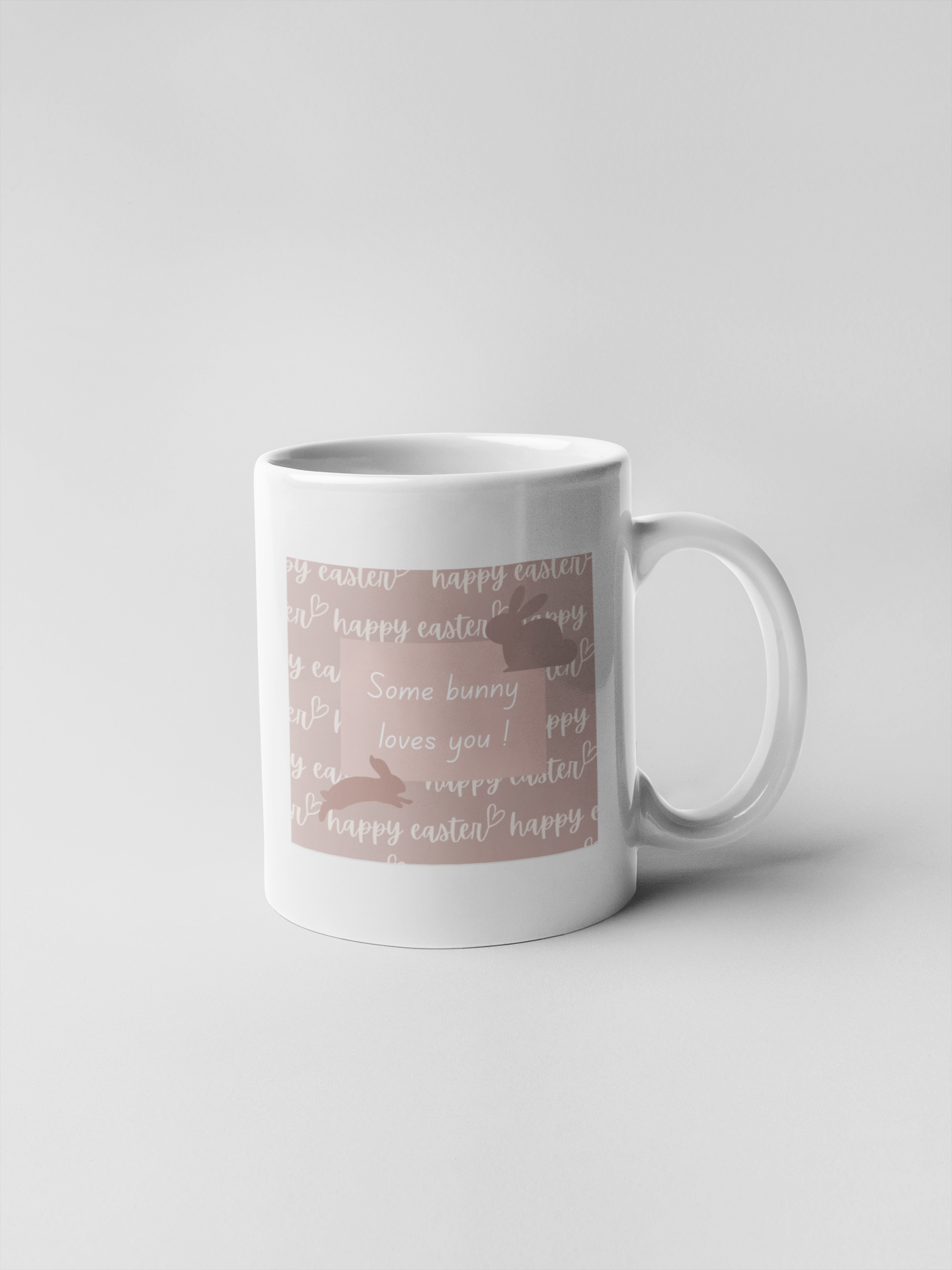 Minimalist Modern Some Bunny loves you Easter Bunny Easter Ceramic Coffee Mugs