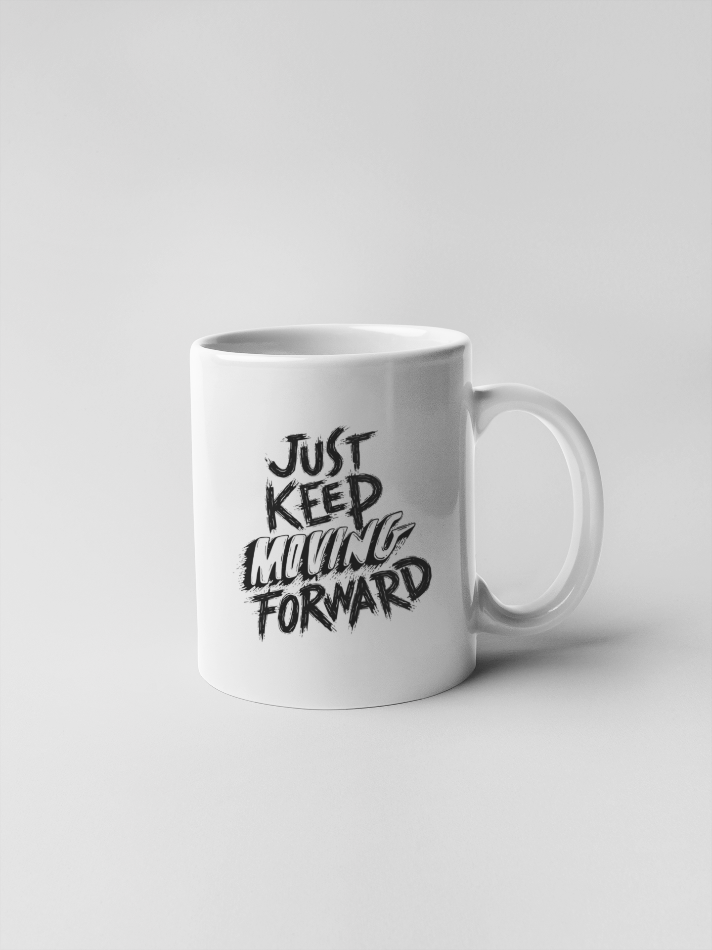 Motivation Lettering QuoteJust Keep Moving Ceramic Coffee Mugs
