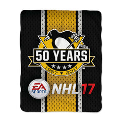NHL 17 Pittsburgh Penguins Logo Blanket