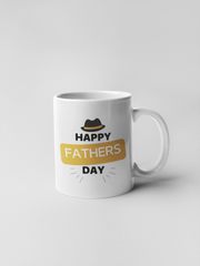 Orange Simply Happy Father's Day Ceramic Coffee Mugs