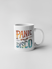 Panic At The Disco Logo On Galaxy Ceramic Coffee Mugs