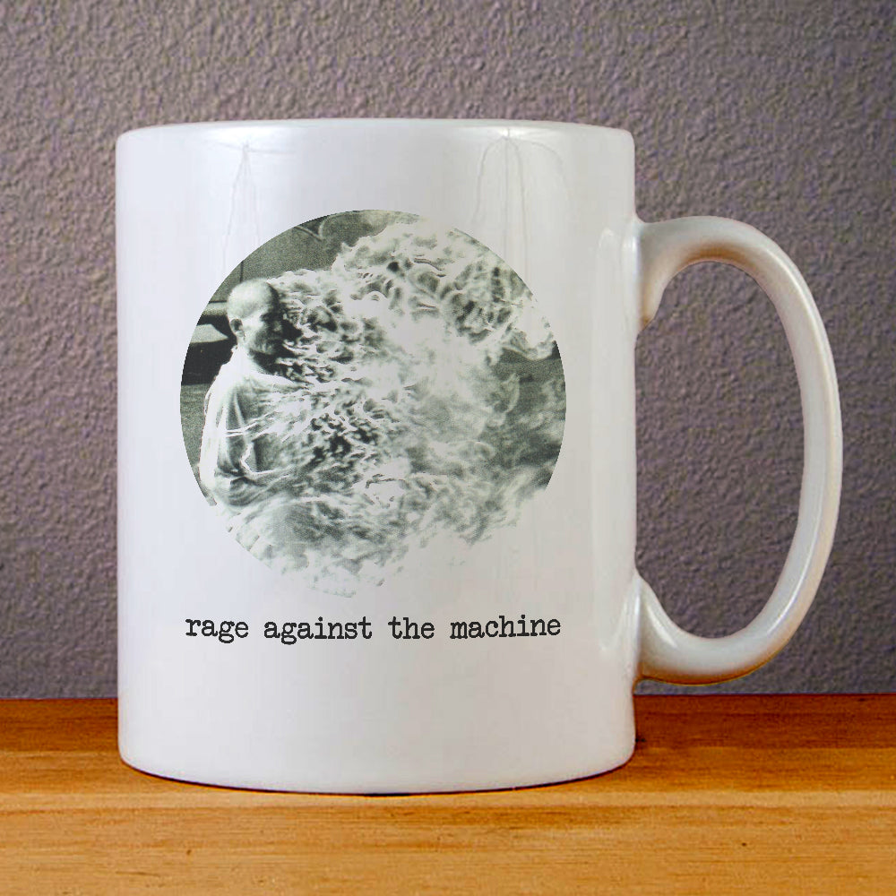 Rage Against The Machine Burning Monk Ceramic Coffee Mugs