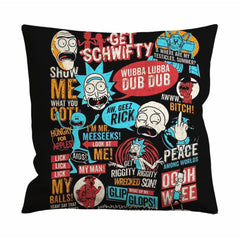Rick and Morty Quotes Cushion Case / Pillow Case