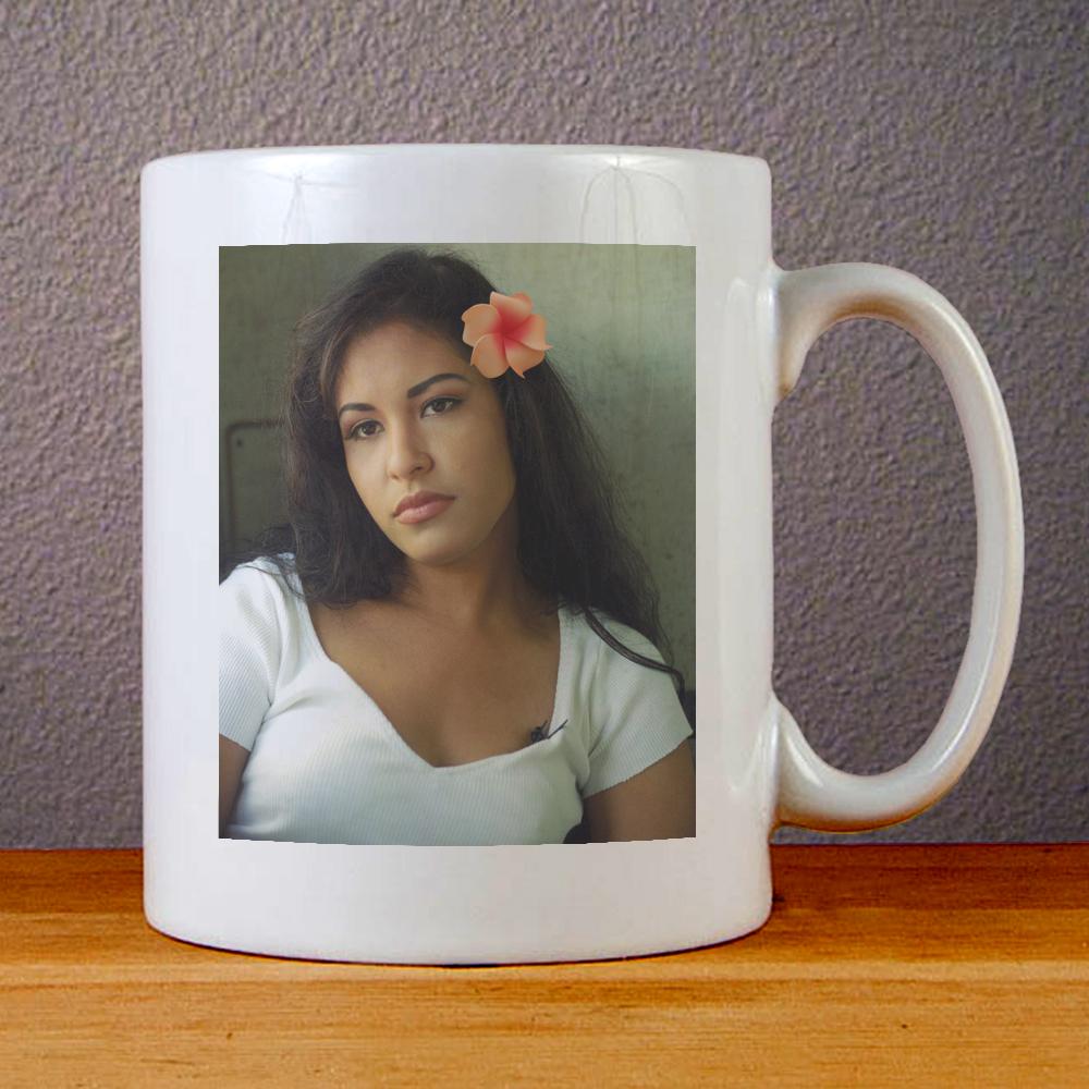 Selena Quintanilla Flowers Ceramic Coffee Mugs