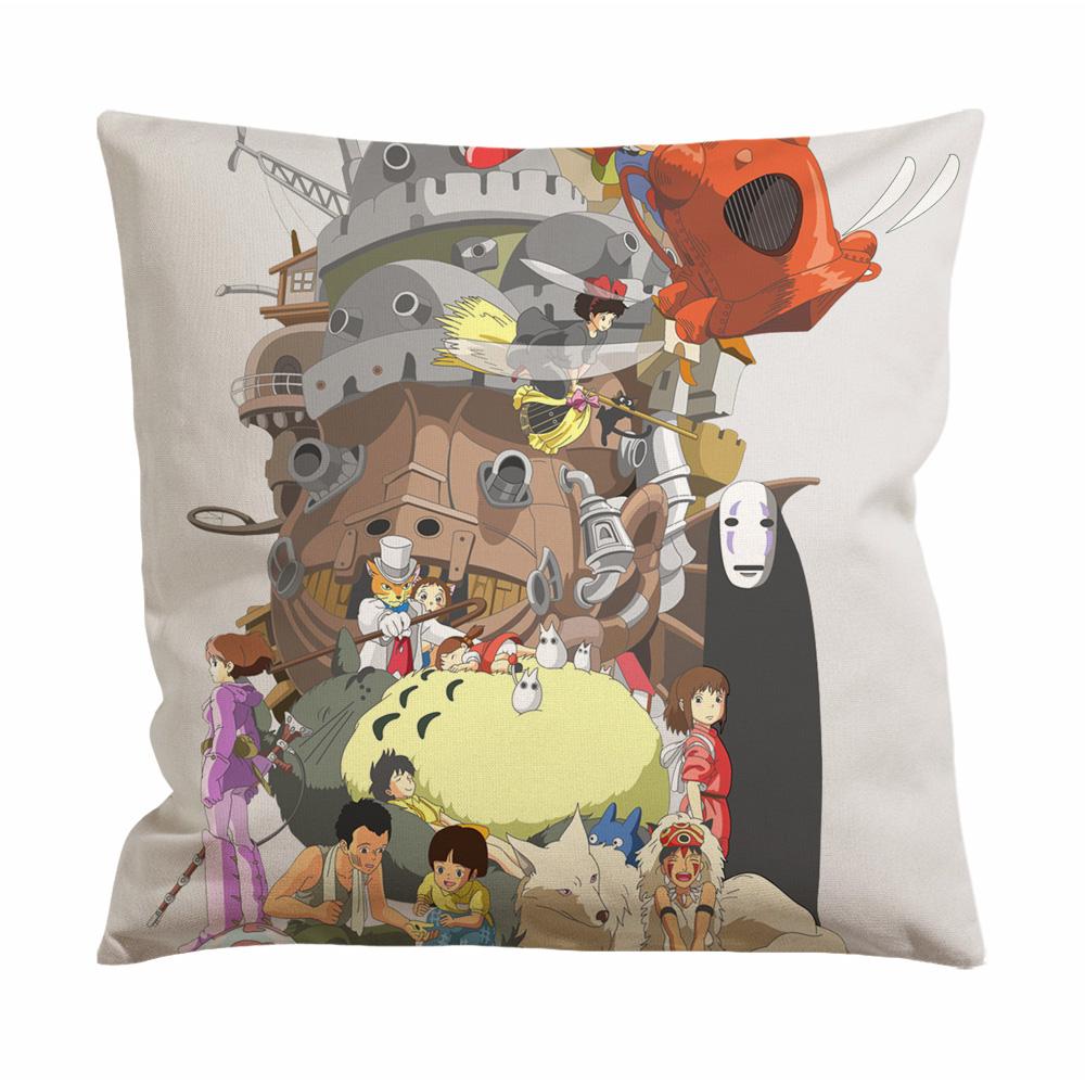 Studio Ghibli All Characters Cushion Case / Pillow Case
