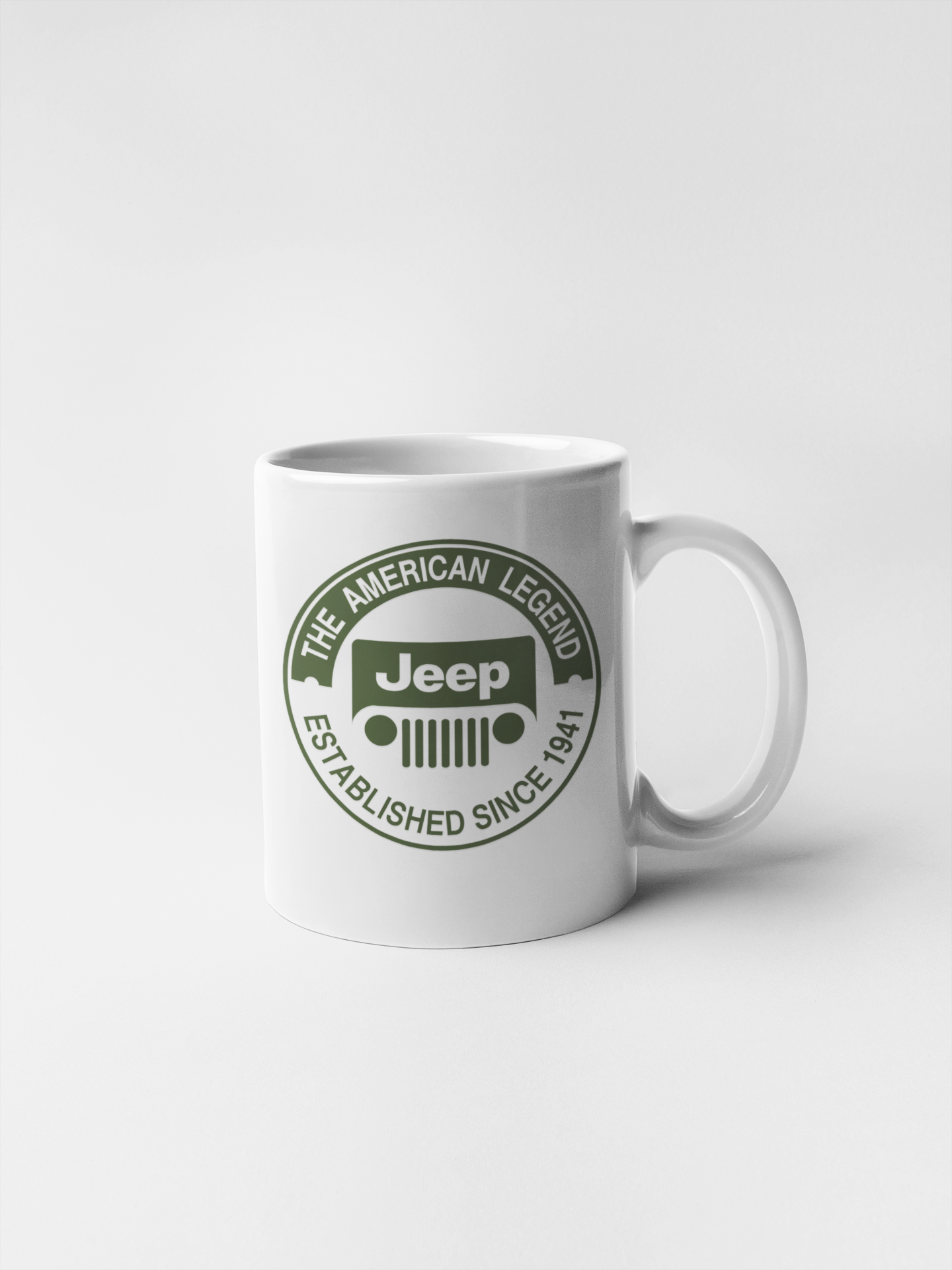 The American Legend Jeep Logo Ceramic Coffee Mugs