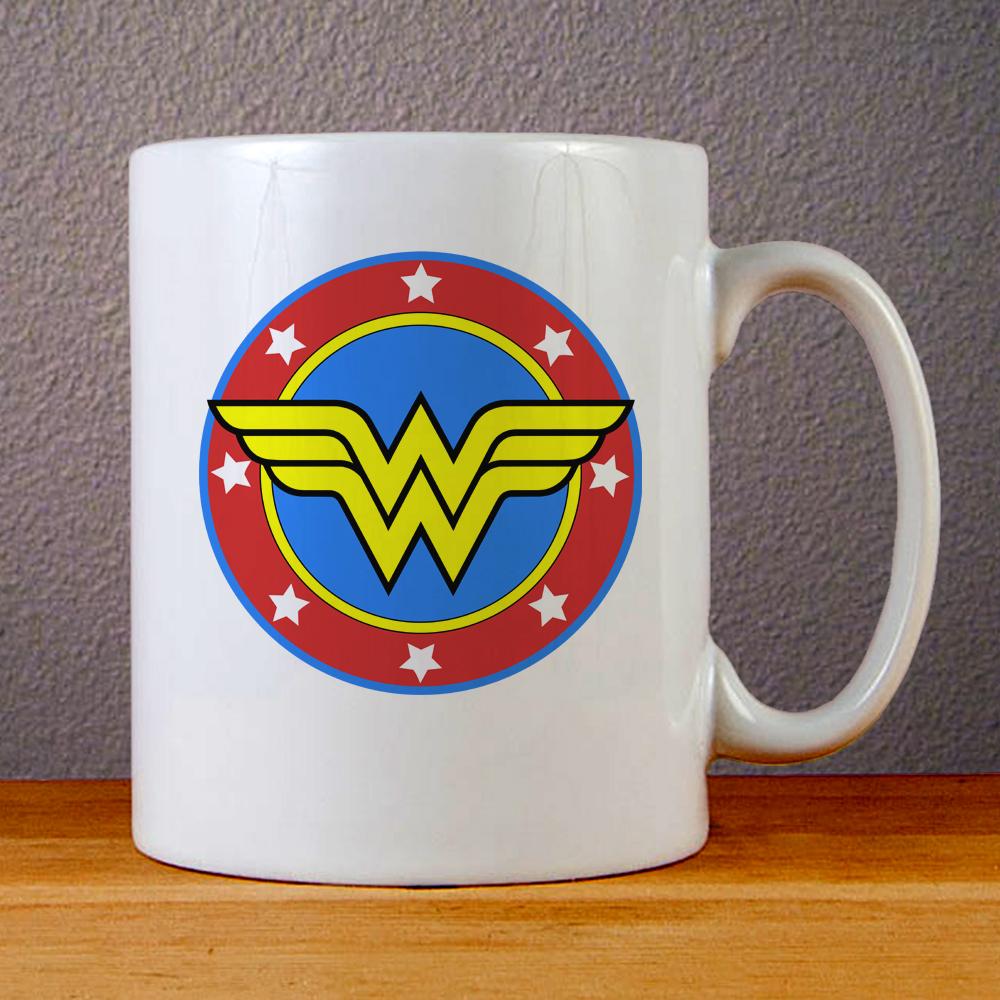 Wonder Woman Logo Ceramic Coffee Mugs