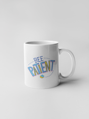 Yellow Blue Typographic Quote Motivational Ceramic Coffee Mugs
