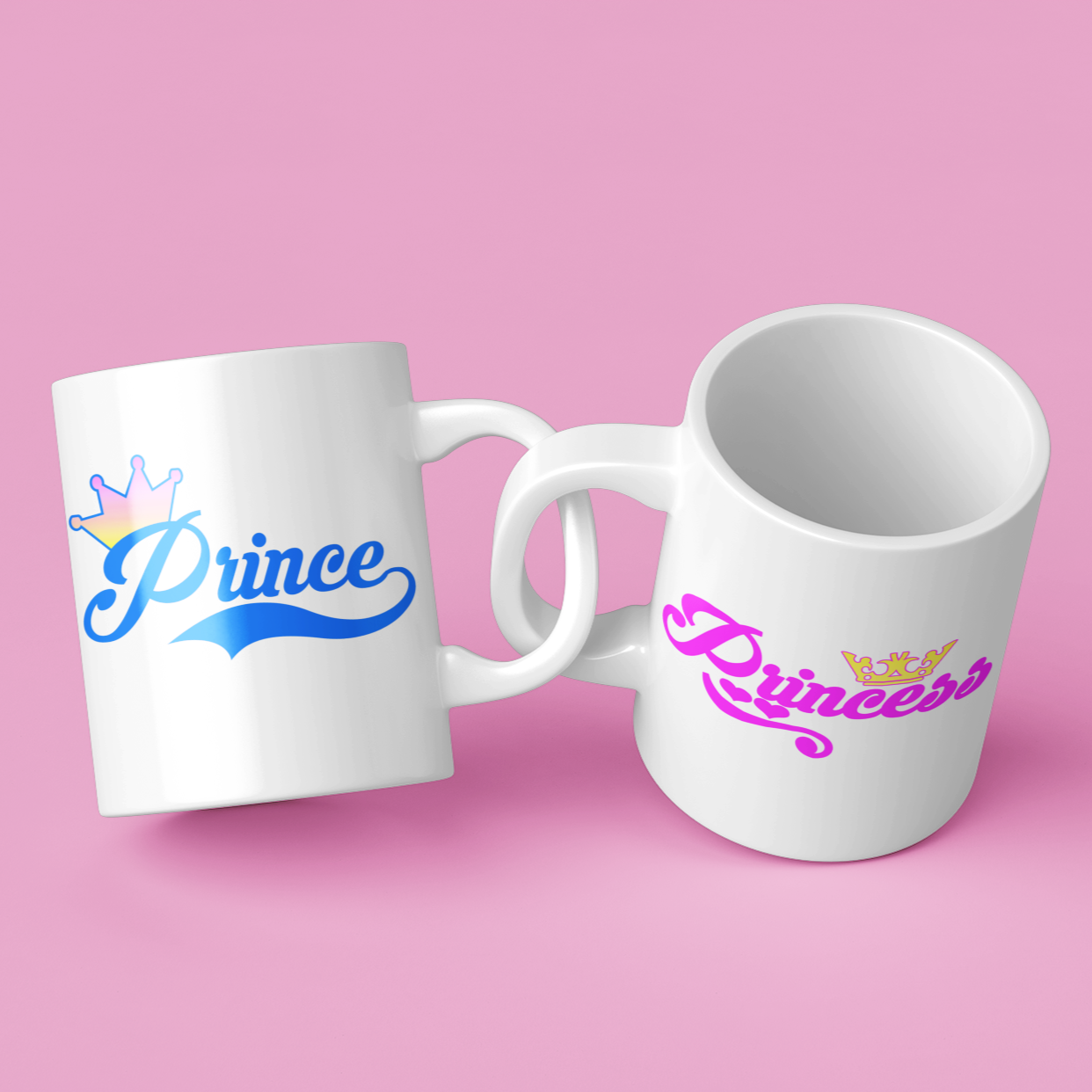Prince & princess Couples Mug Set Wedding Mug Couples Gift