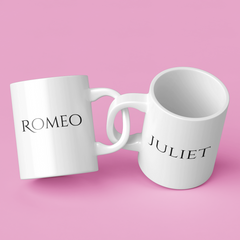 Romeo & Juliet Couples Mug Set Wedding Mug Couples Gift Set