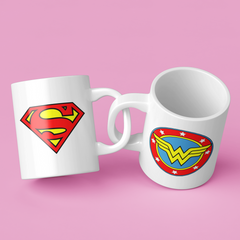 Superman & Wonderwoman Couples Mug Set Wedding Mug Couples Gift