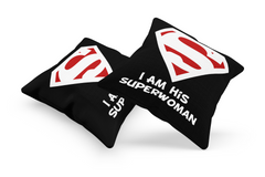 Cute I am Superman & Superwoman Couple Cushion Case / Pillow Cases